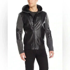 [S]GUESS  Men's Daniel Mix Media Jacket- EUC